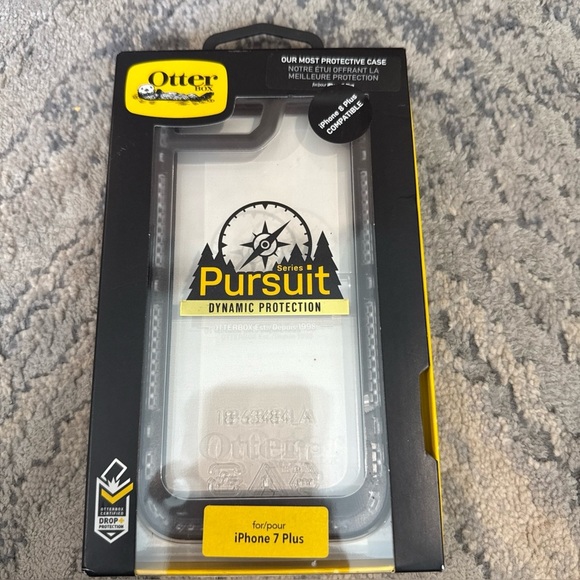 OtterBox Pursuit Series Case For Apple iPhone 7 & iPhone 8 Clear Black - Picture 1 of 4